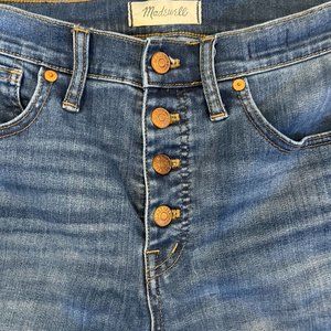 MADEWELL high rise 10"  skinny crop size 28